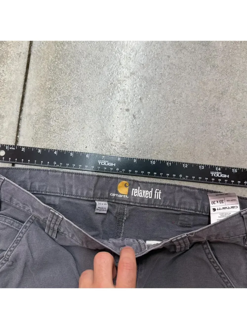 vintage carhartt faded grey relaxed baggy fit cargo pants size 33 x 30